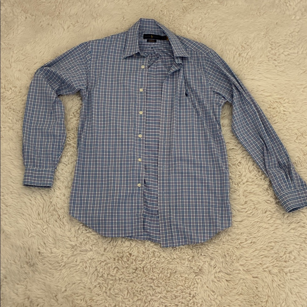 Polo by Ralph Lauren Blue Checkered Dress Shirt